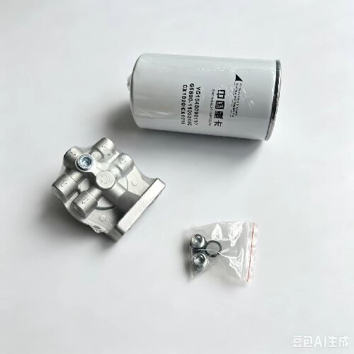 VG1246080086 Sinotruk Howo Fuel Filter AssemblyOil-water separator with hand oil pump - Imagen 6