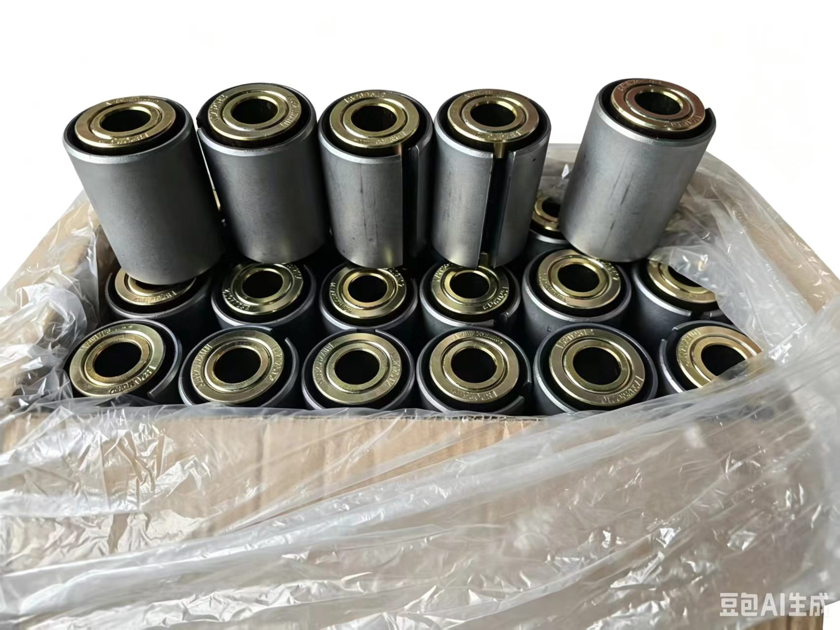 AZ9925522104 Steel Plate Bushing, CNHTC Howo T7H Shande Front C7H Front Steel Leaf Spring Bushing Leaf Spring Rubber Sleeve - Imagen 3